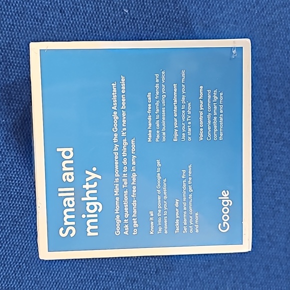 Google Home Mini, Chalk, New in Box - Picture 3 of 5